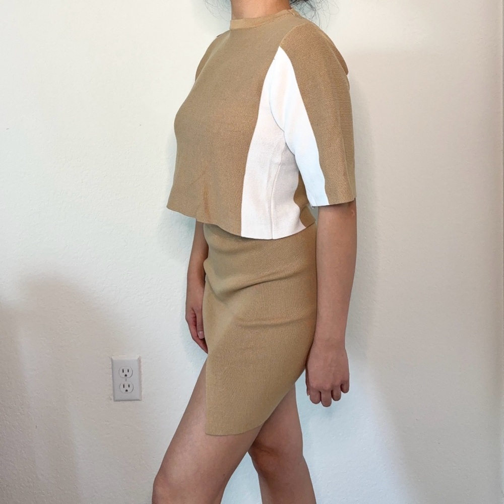 Tan & White Matching Set